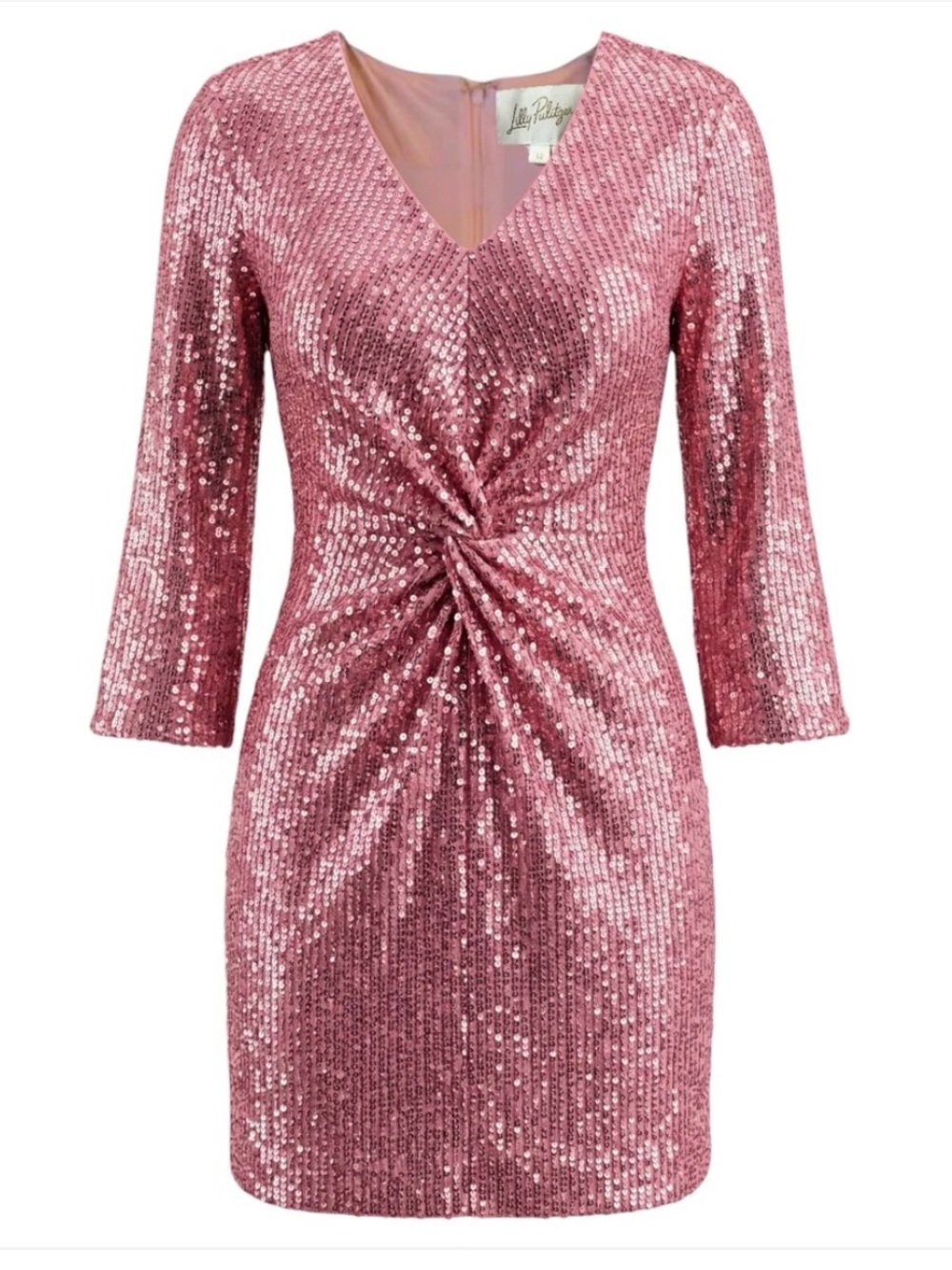 Estrella Sequin Dress Designer By Lilly Pulitzer In Conch Shell Pink